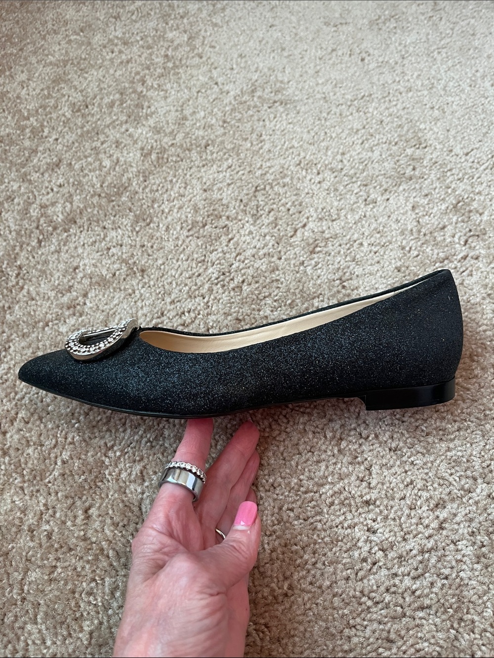 Dee Ocleppo Glitter Rhinestone Flats - Picture 3 of 9